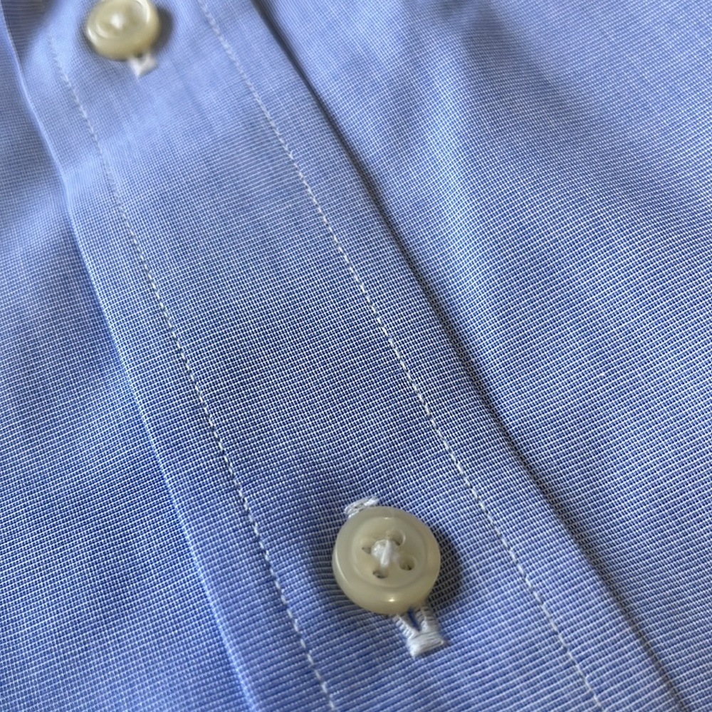 (241)New Mens long sleeve casual shirt by Polo Ralph Lauren. Size 17-32/33. Blue - Picture 4 of 8